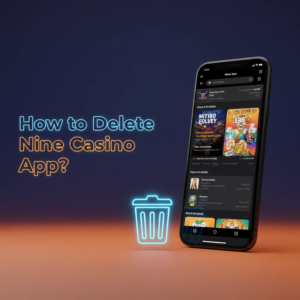 Delete Nine Casino app: Android—press and hold icon, App info > Uninstall; iOS—press and hold Home Screen icon, Remove.
