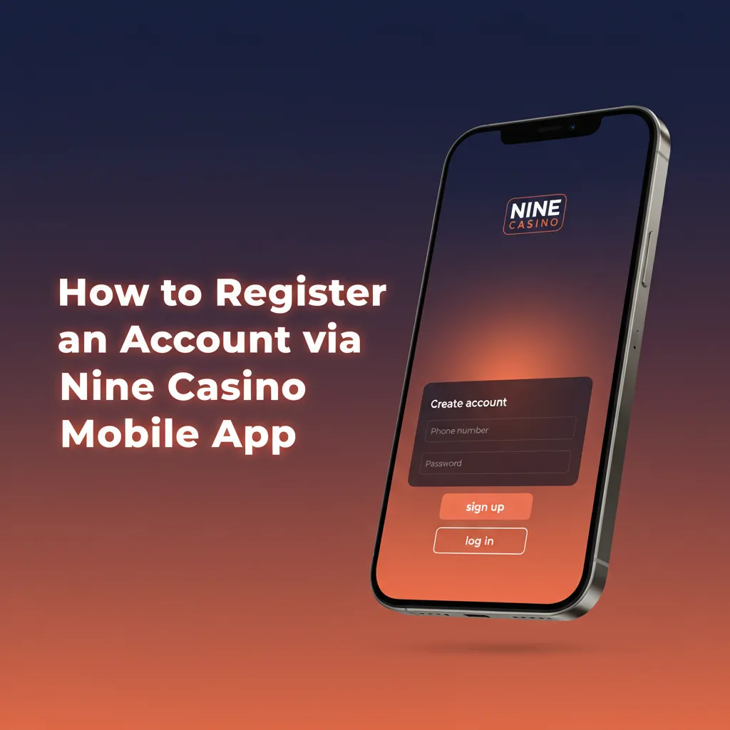 Nine Casino app signup on phone: enter email/password, match ID, set GBP, agree T&Cs, verify contact, set deposit limits