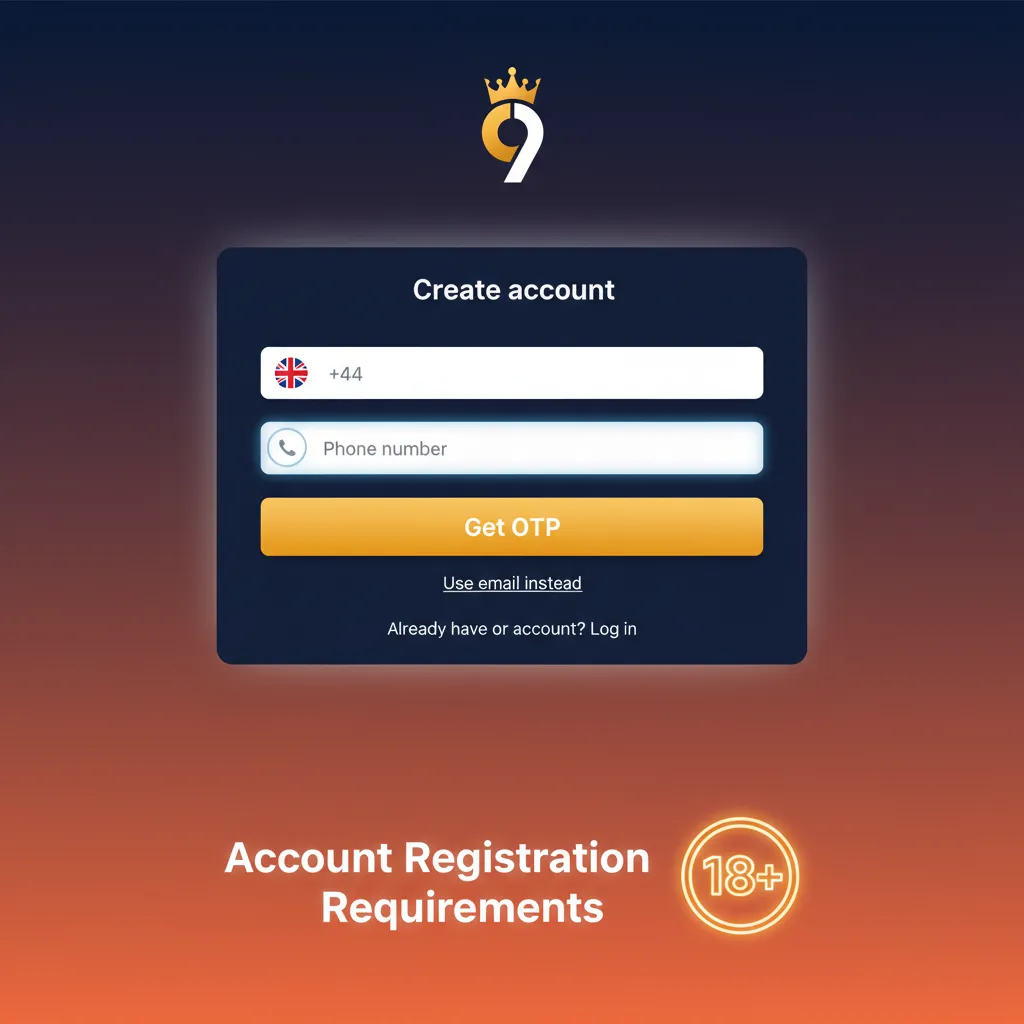 UK sign-up rules: 18+ in UK, true info, verify email/phone, KYC ID+address, one account, own payment, no self-excluded