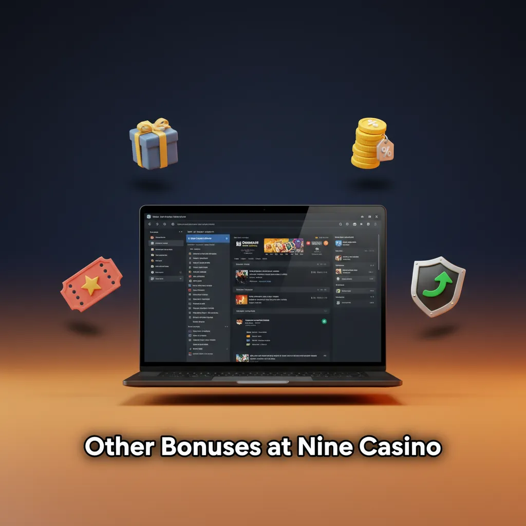 Nine Casino bonuses: reload match + spins, slot tournaments, VIP tiers with cashback, provider drops & wins.
