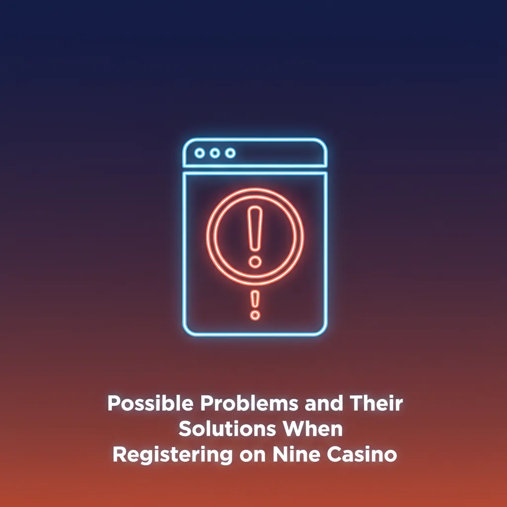Nine Casino sign-up problems and solutions table: no SMS/email, address rejected, ID upload fails, account exists.