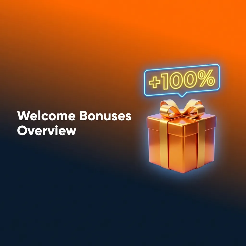 Table showing multi-stage welcome bonus structure with deposit requirements, percentages, and wagering terms